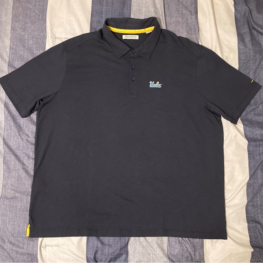 Tommy Bahama UCLA Mens Polo Shirt Sz 3XL Navy Blue